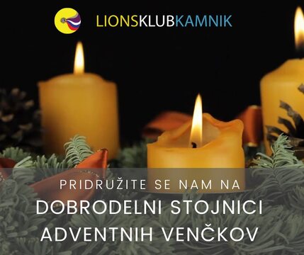 Dobrodelna stojnica adventnih venčkov Lions kluba Kamnik