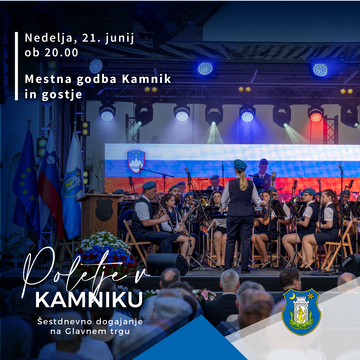 Poletje v Kamniku - koncert Mestne godbe Kamnik