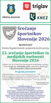 22. srečanje športnikov in medijskih oseb Slovenije
