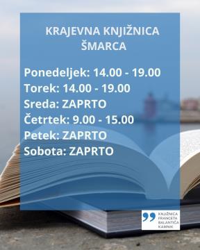 Poletni urnik Knjižnice Franceta Balantiča Kamnik (3)