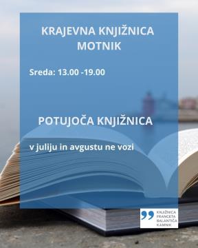 Poletni urnik Knjižnice Franceta Balantiča Kamnik (4)